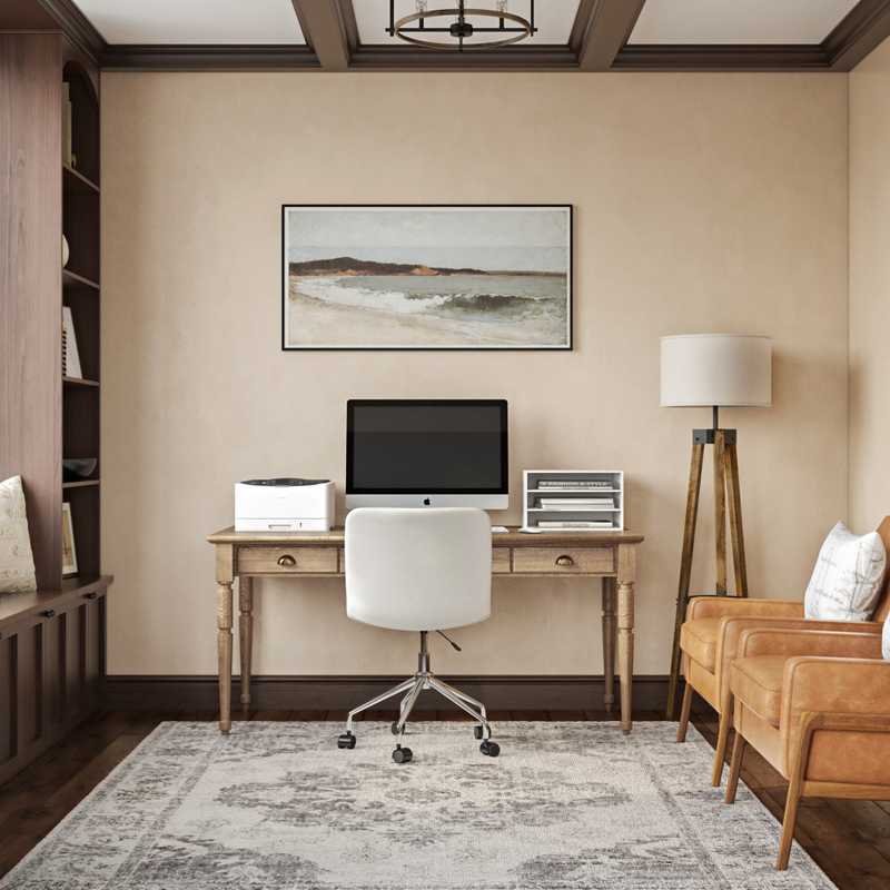 Classic, Traditional, Farmhouse Office Design by Havenly Interior Designer Christina