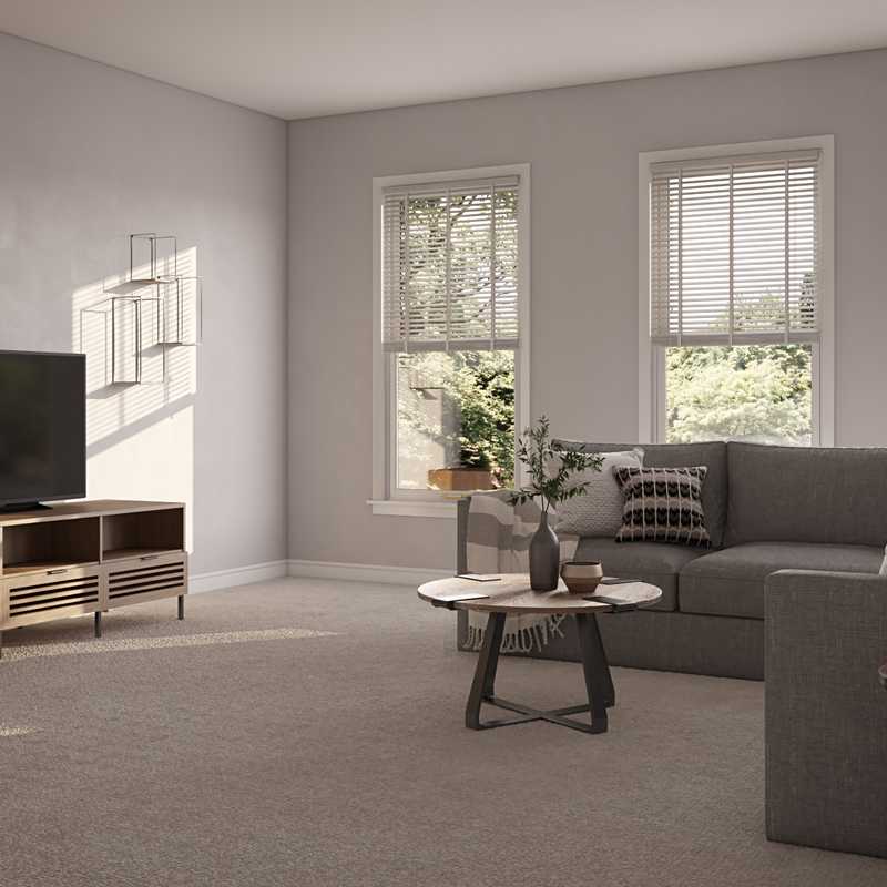 Rustic, Transitional Living Room Design by Havenly Interior Designer Francesca