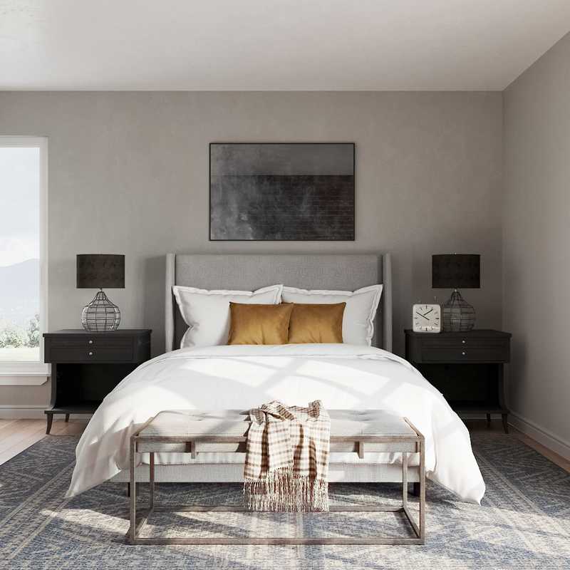 Modern, Industrial, Minimal Bedroom Design by Havenly Interior Designer Victoria