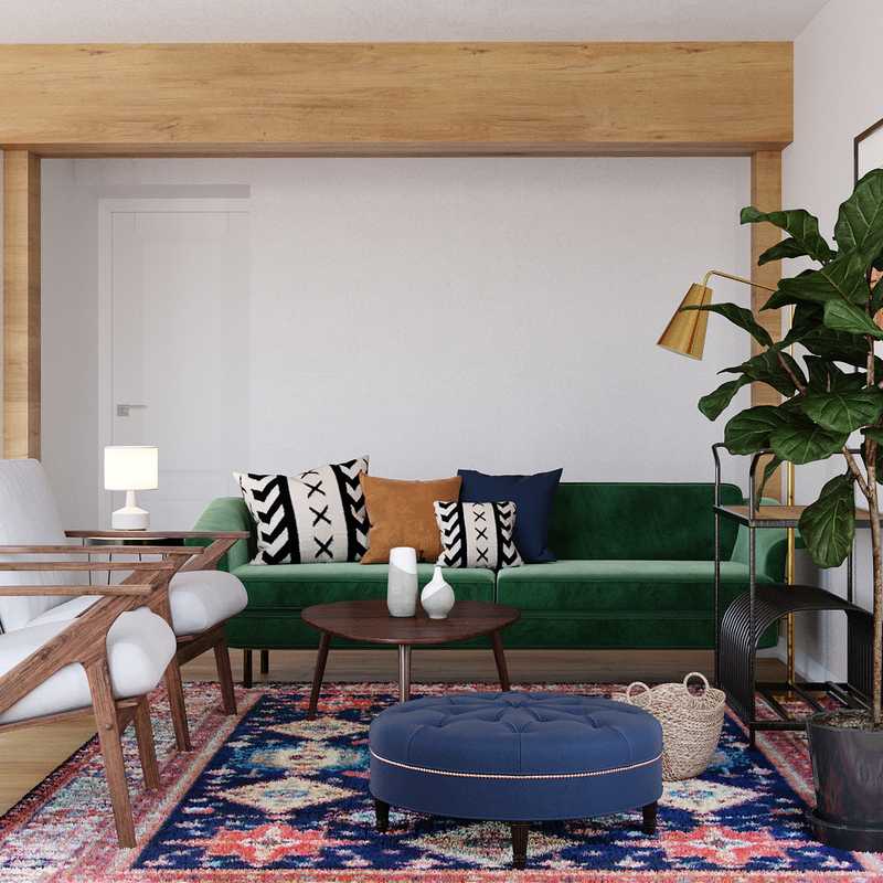 Eclectic, Industrial, Midcentury Modern, Scandinavian Living Room Design by Havenly Interior Designer Tara