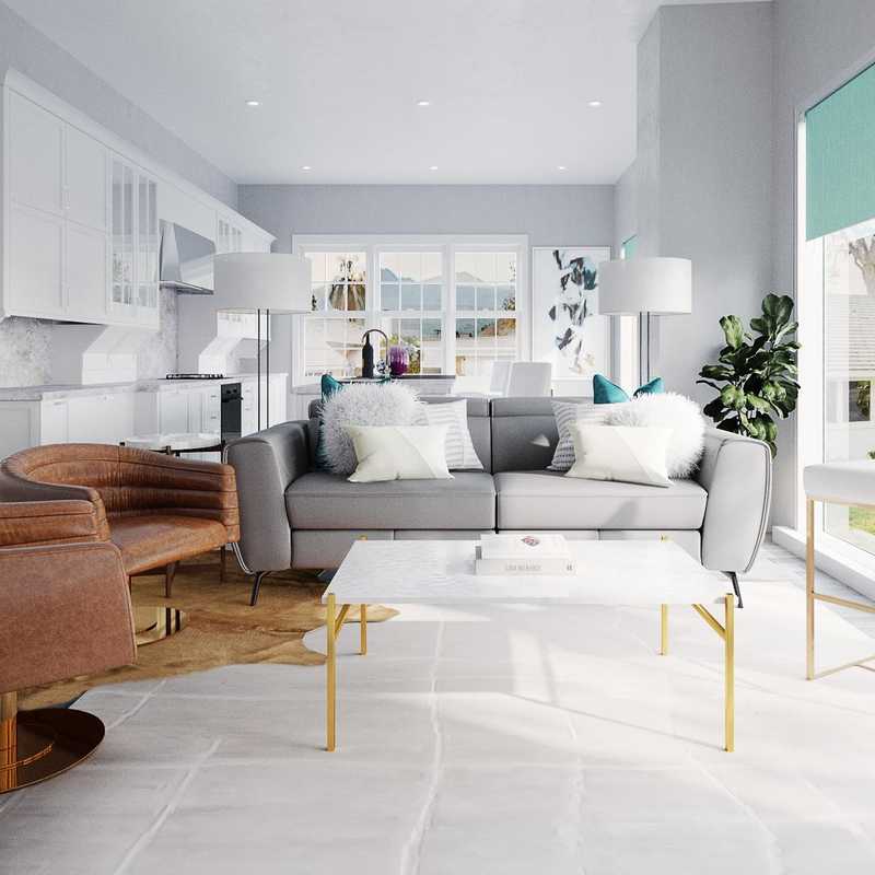 Eclectic Living Room Design by Havenly Interior Designer Julio