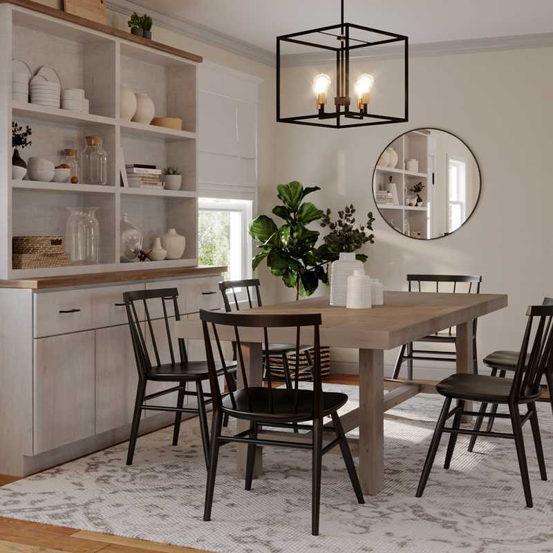 Modern, Farmhouse, Rustic Dining Room Design by Havenly Interior Designer Annie