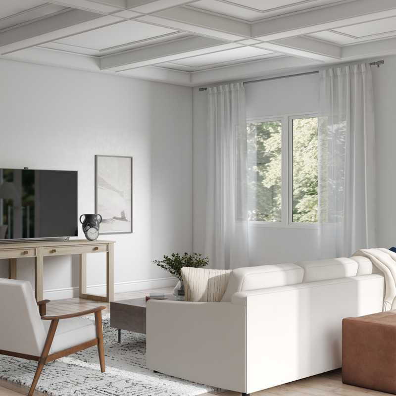Modern, Transitional, Vintage, Minimal Living Room Design by Havenly Interior Designer Victoria