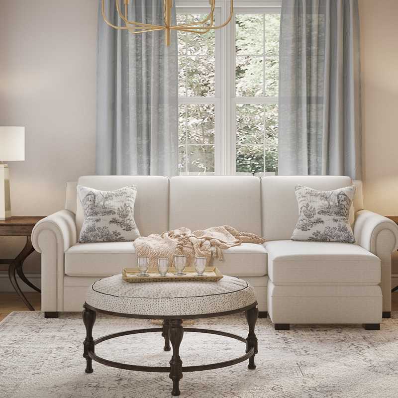 Contemporary, Classic, Traditional, Vintage Living Room Design by Havenly Interior Designer Colleen