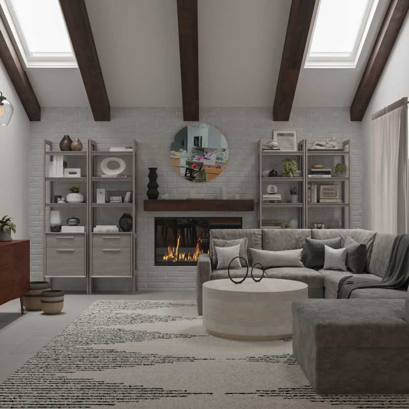 Bohemian, Midcentury Modern, Scandinavian Living Room Design by Havenly Interior Designer Alyssa