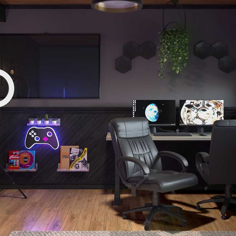 Modern, Industrial Living Room Design by Havenly Interior Designer Jade