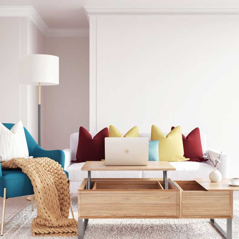 Midcentury Modern, Scandinavian Living Room Design by Havenly Interior Designer Caitlin