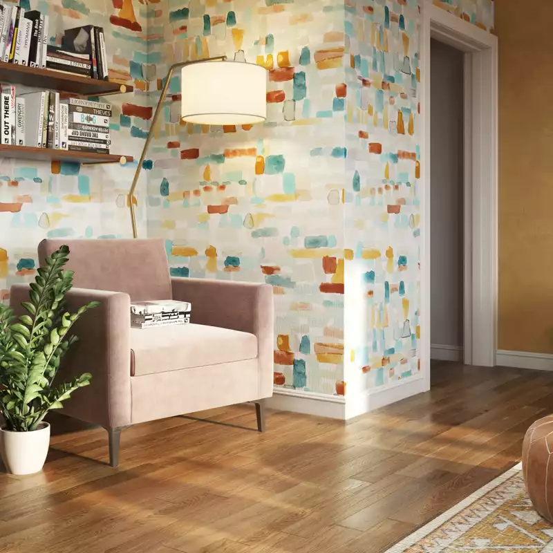 Modern, Eclectic, Bohemian, Preppy Living Room Design by Havenly Interior Designer Carla