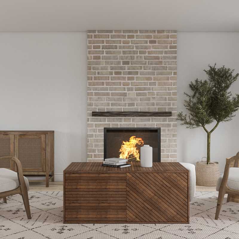 Contemporary, Modern, Bohemian Living Room Design by Havenly Interior Designer Laura