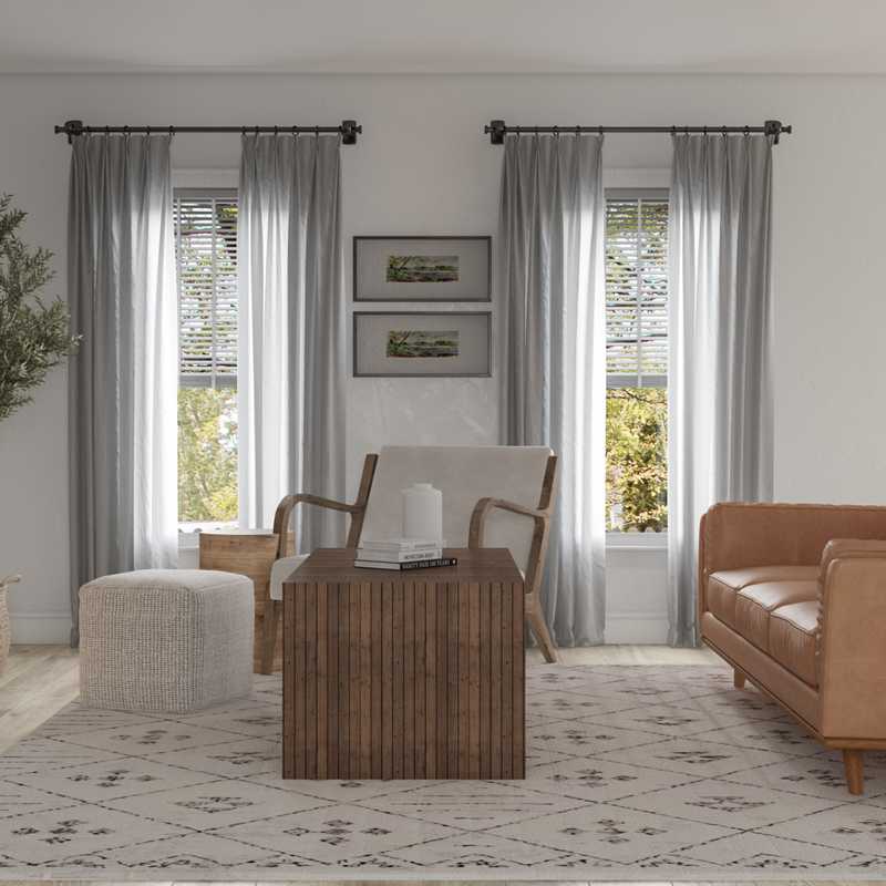 Contemporary, Modern, Bohemian Living Room Design by Havenly Interior Designer Laura