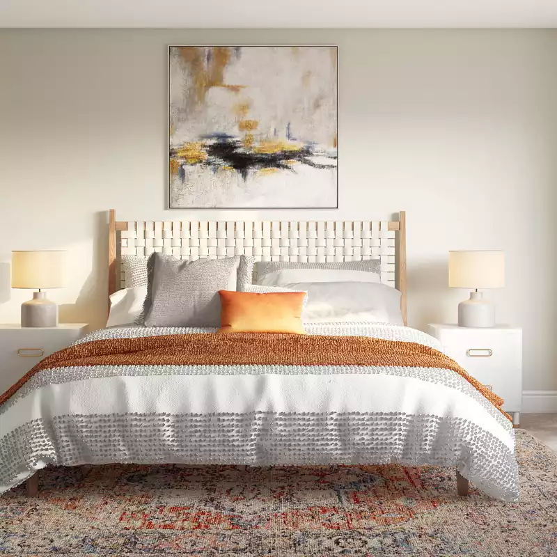 Midcentury Modern, Scandinavian Bedroom Design by Havenly Interior Designer Abril