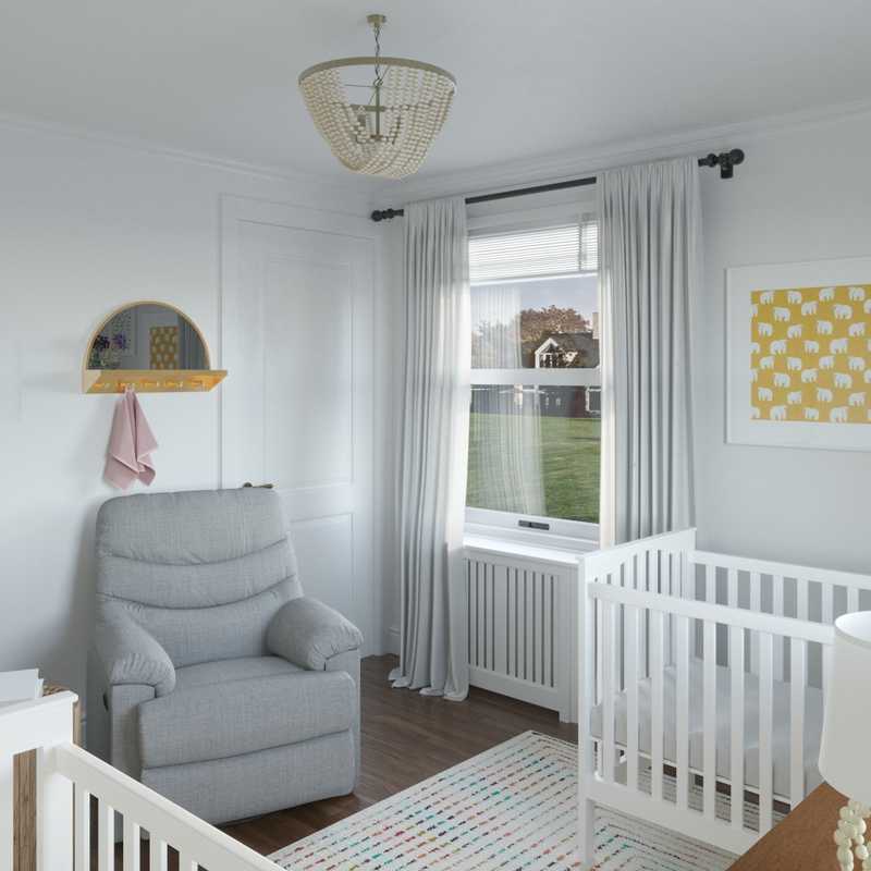 Coastal, Preppy Bedroom Design by Havenly Interior Designer Mariel