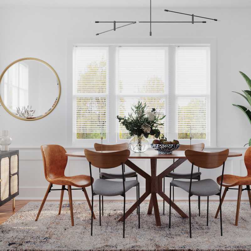 Contemporary, Bohemian, Midcentury Modern Dining Room Design by Havenly Interior Designer Maria