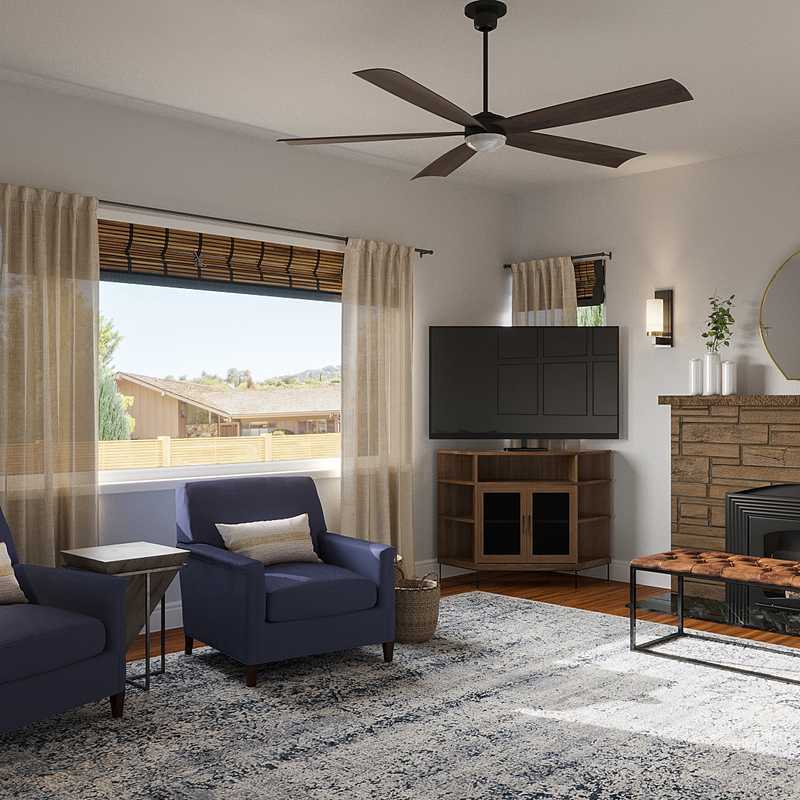 Transitional Living Room Design by Havenly Interior Designer Jennifer