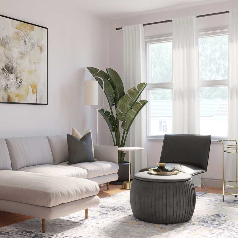 Modern, Glam Living Room Design by Havenly Interior Designer Elyse