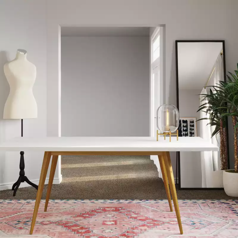 Contemporary, Eclectic, Midcentury Modern Office Design by Havenly Interior Designer Sarah