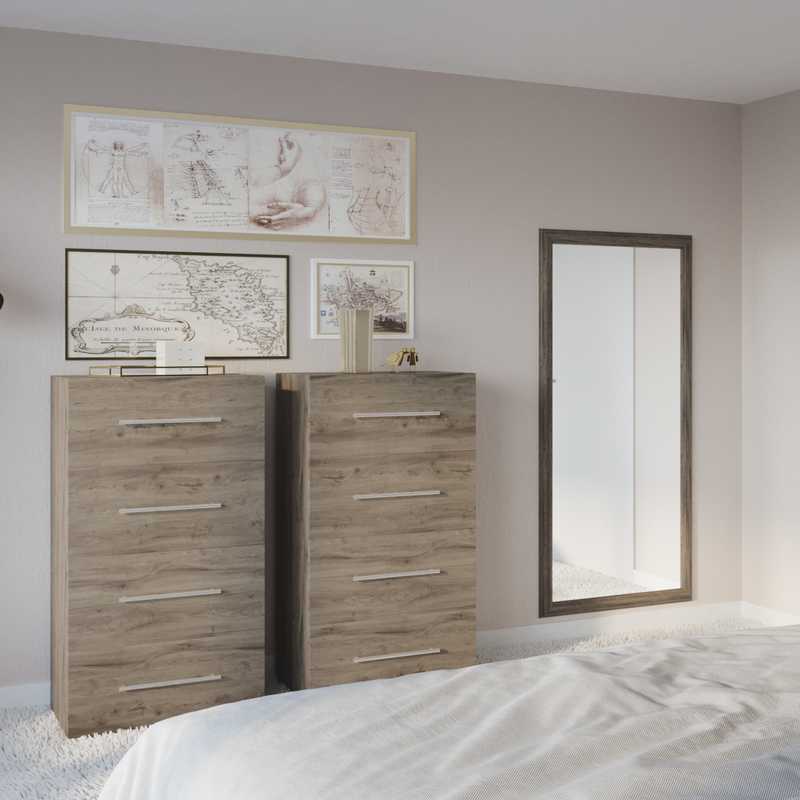 Glam, Midcentury Modern Bedroom Design by Havenly Interior Designer Mariana