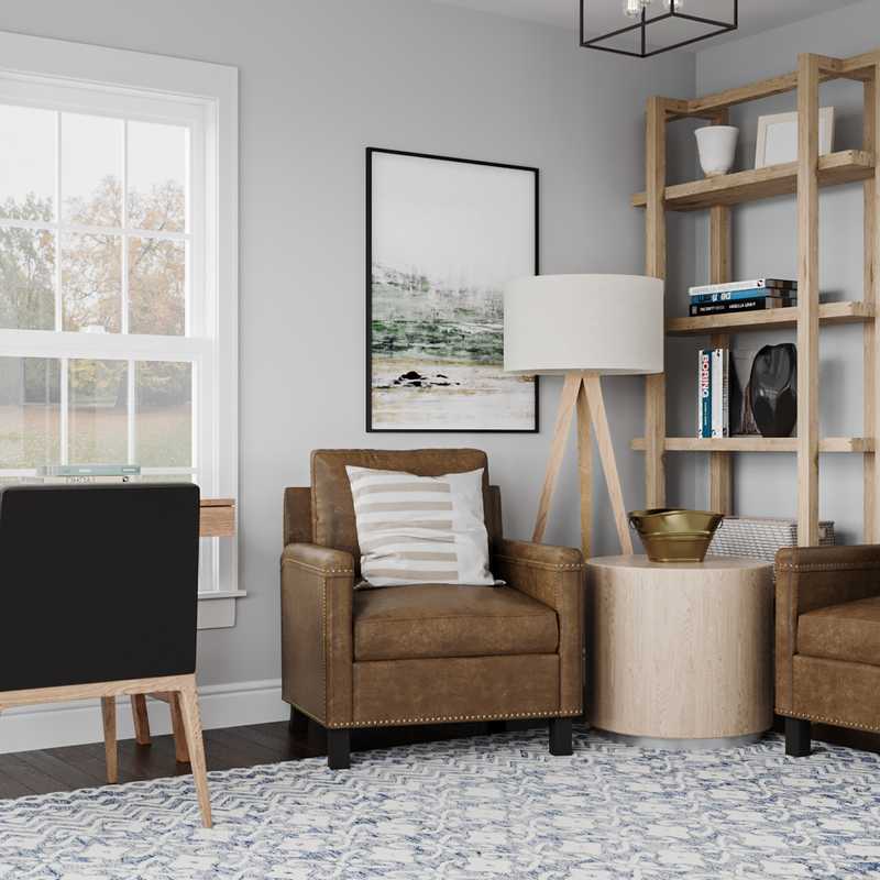 Farmhouse Office Design by Havenly Interior Designer Mahreen