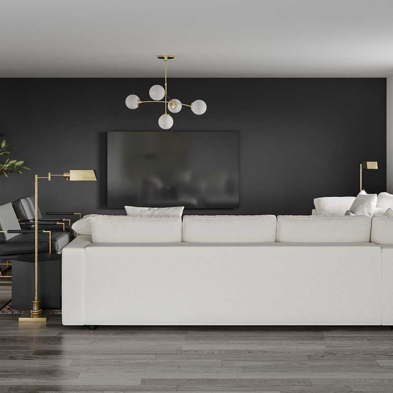 Modern, Glam, Transitional Living Room Design by Havenly Interior Designer Brittany