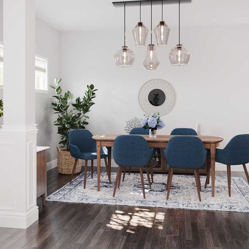 Contemporary, Bohemian, Coastal Dining Room Design by Havenly Interior Designer Maria