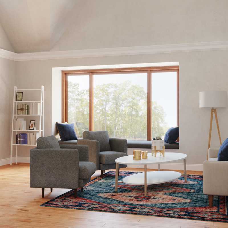 Midcentury Modern Living Room Design by Havenly Interior Designer Summer