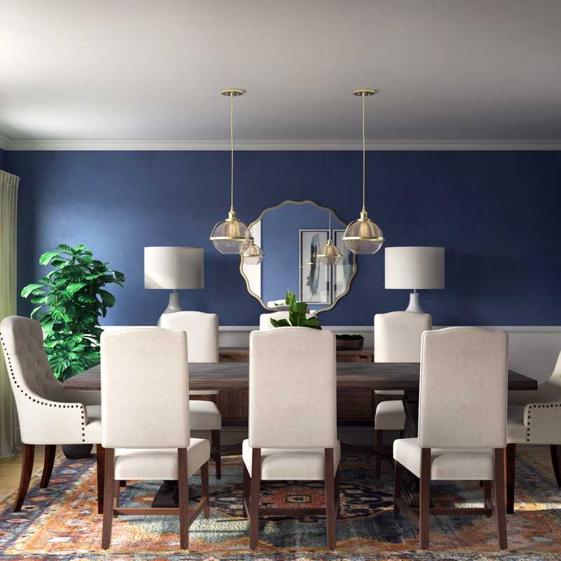 Classic, Glam, Traditional, Transitional Dining Room Design by Havenly Interior Designer Christine