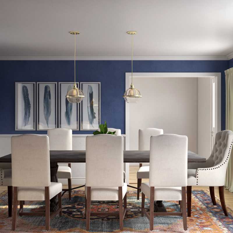 Classic, Glam, Traditional, Transitional Dining Room Design by Havenly Interior Designer Christine