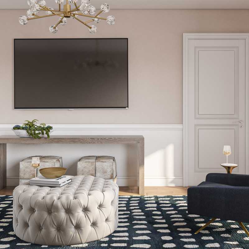 Modern, Classic, Glam, Minimal Living Room Design by Havenly Interior Designer Christine