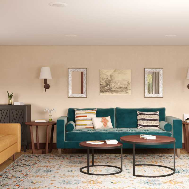 Modern, Eclectic, Midcentury Modern Living Room Design by Havenly Interior Designer Carla
