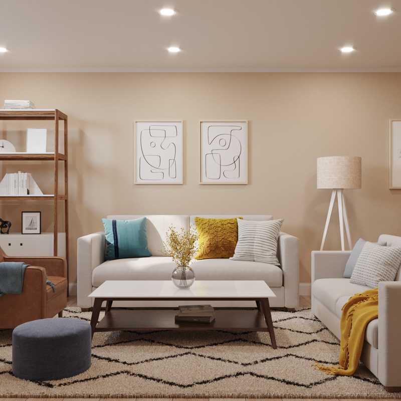 Contemporary, Midcentury Modern, Minimal Living Room Design by Havenly Interior Designer Sarah