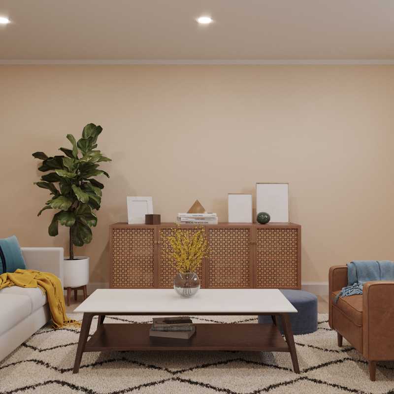Contemporary, Midcentury Modern, Minimal Living Room Design by Havenly Interior Designer Sarah