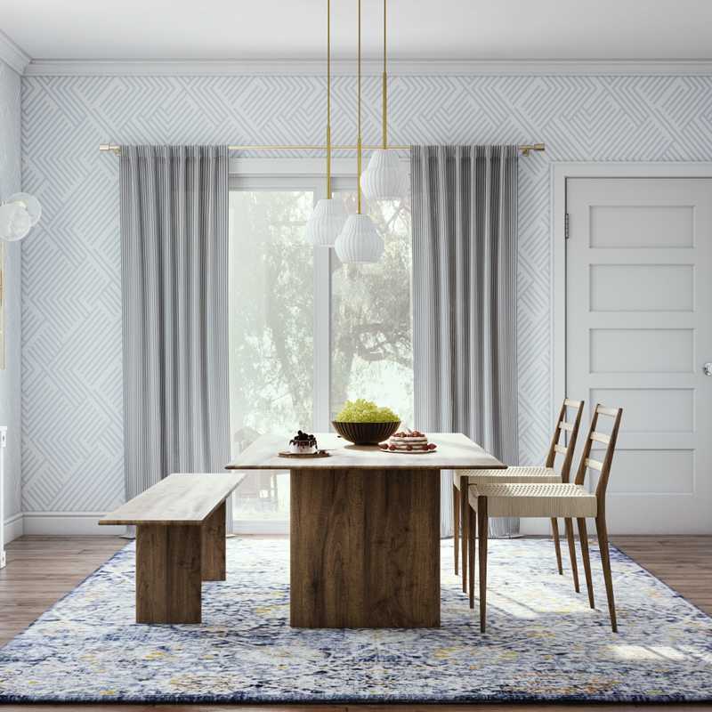 Bohemian, Midcentury Modern, Scandinavian Dining Room Design by Havenly Interior Designer Carla