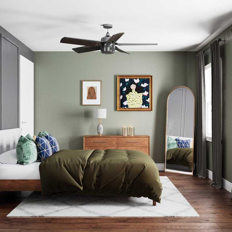 Modern, Eclectic, Bohemian, Global Bedroom Design by Havenly Interior Designer Stephanie