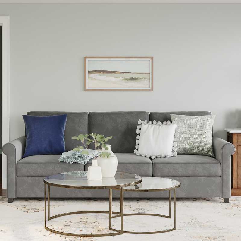 Eclectic, Rustic, Transitional Living Room Design by Havenly Interior Designer Sarah