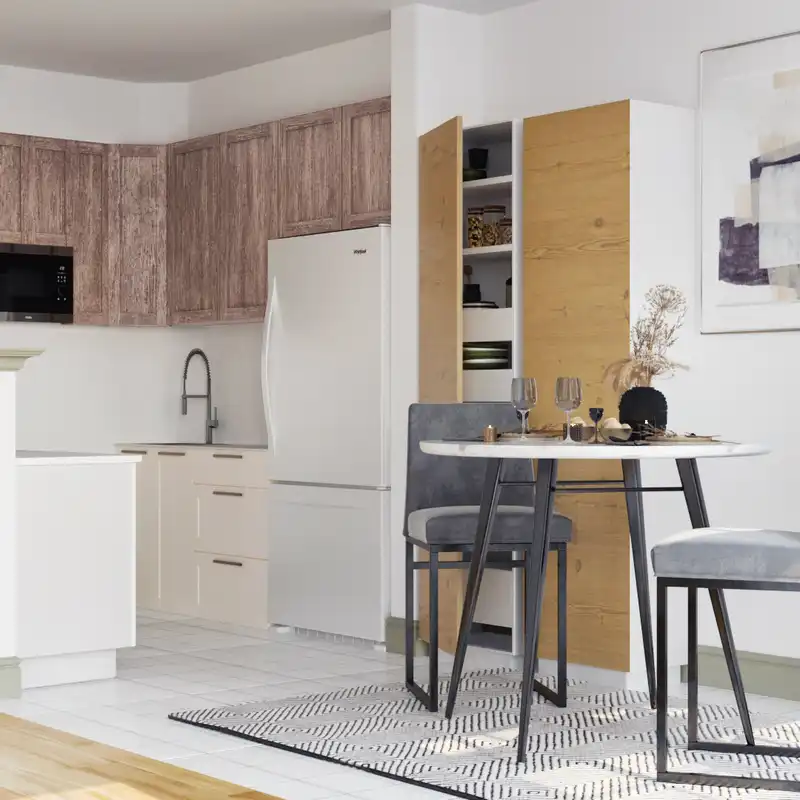 Glam, Midcentury Modern Dining Room Design by Havenly Interior Designer Taylor
