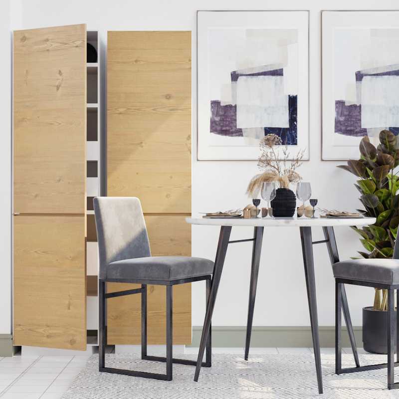 Glam, Midcentury Modern Dining Room Design by Havenly Interior Designer Taylor