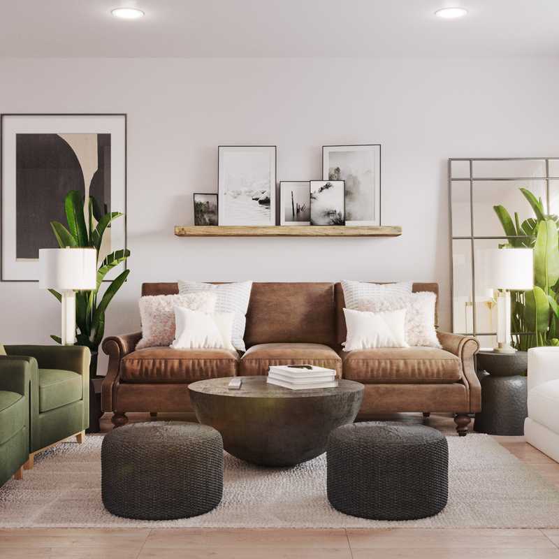 Eclectic Living Room Design by Havenly Interior Designer Julio