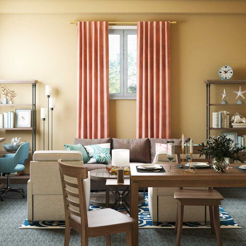 Coastal Living Room Design by Havenly Interior Designer Amanda