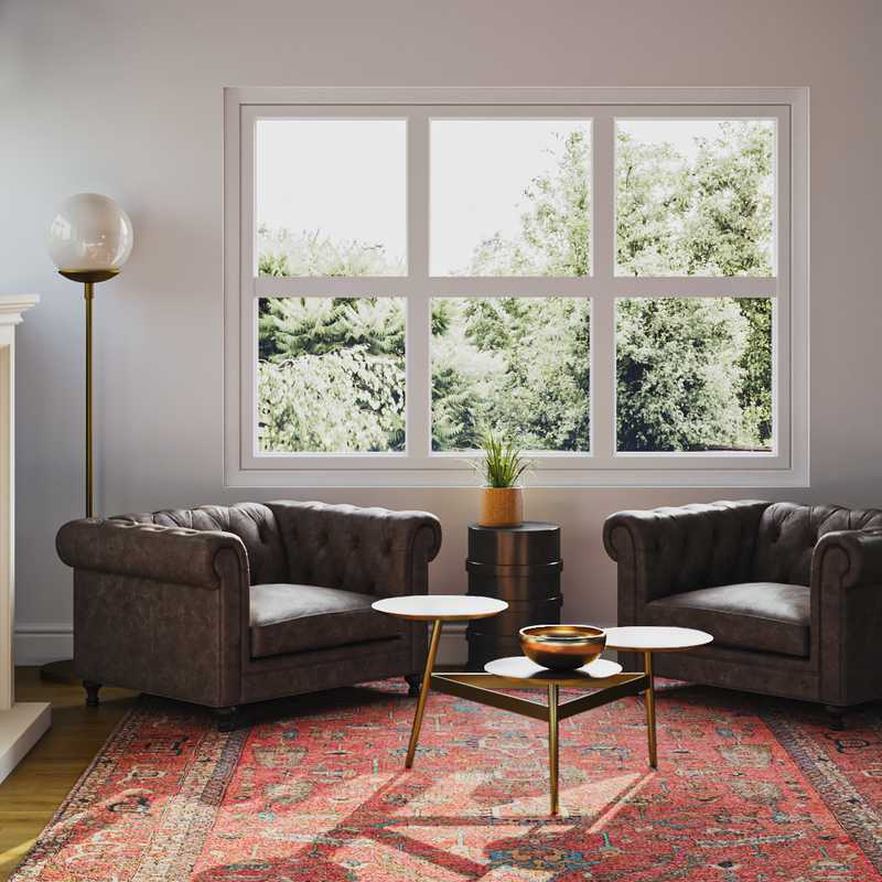 Modern, Midcentury Modern Living Room Design by Havenly Interior Designer Kaylee