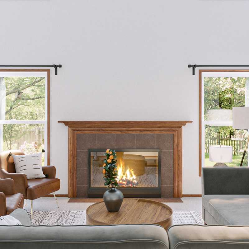 Modern, Midcentury Modern, Minimal Living Room Design by Havenly Interior Designer Sarah