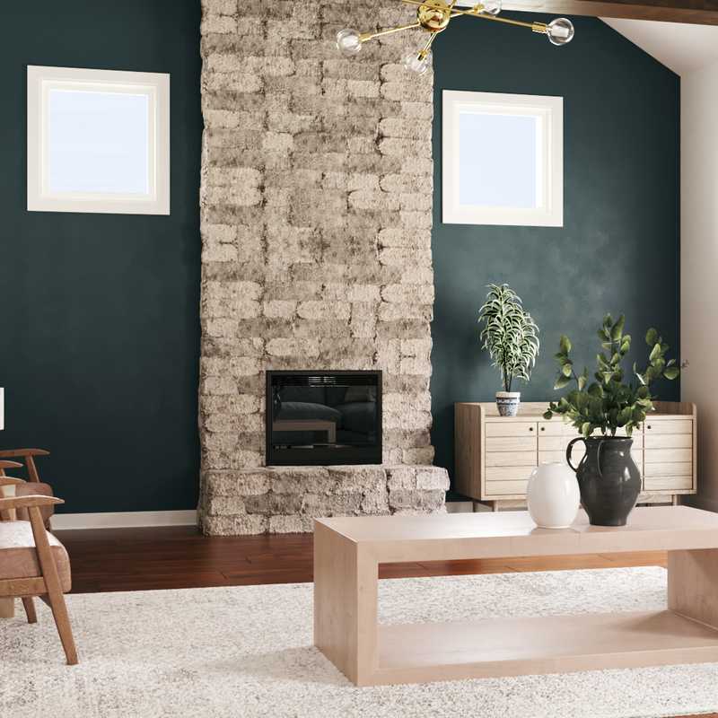 Coastal, Farmhouse Living Room Design by Havenly Interior Designer Sarah