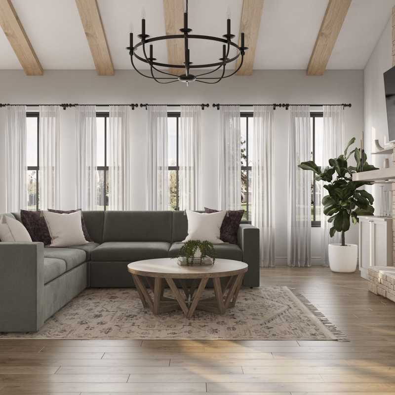 Traditional, Farmhouse Living Room Design by Havenly Interior Designer Jacqueline