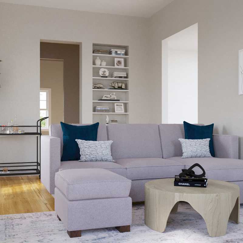 Contemporary, Modern Living Room Design by Havenly Interior Designer Amy