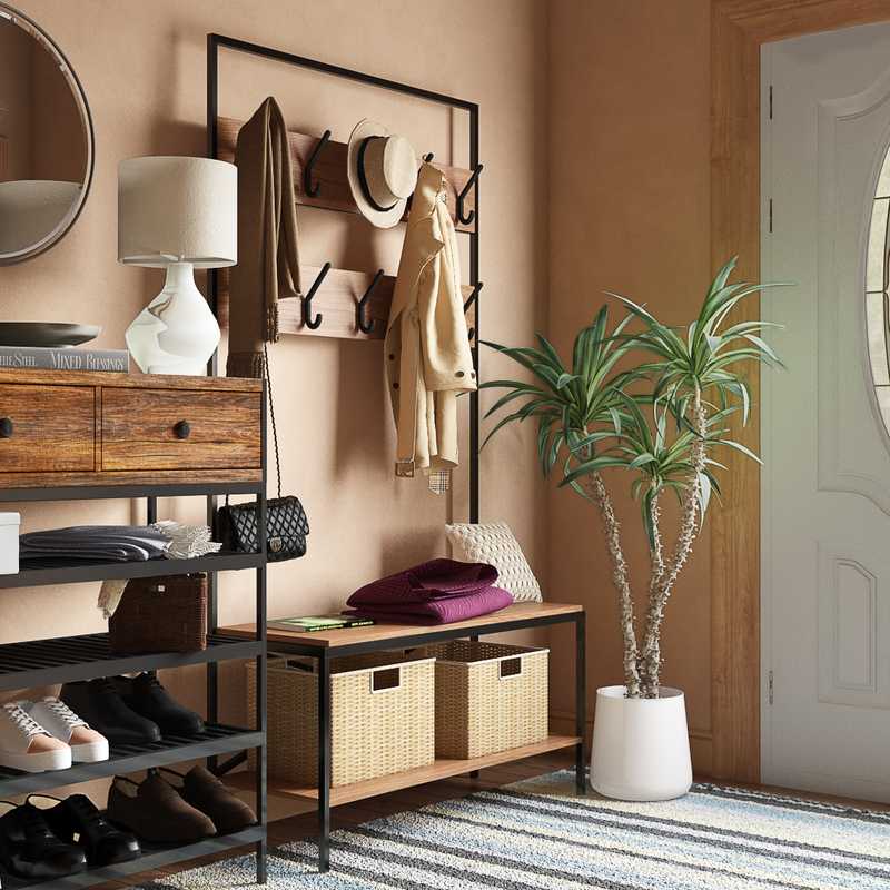 Modern, Eclectic, Industrial, Transitional Entryway Design by Havenly Interior Designer Ashley