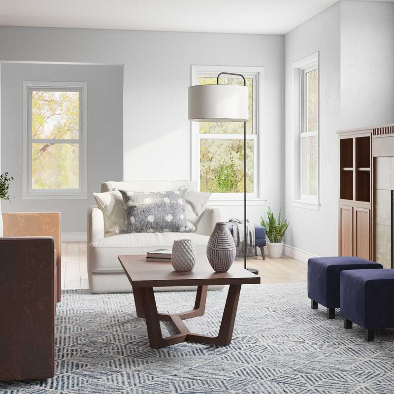 Modern, Scandinavian Living Room Design by Havenly Interior Designer Christine