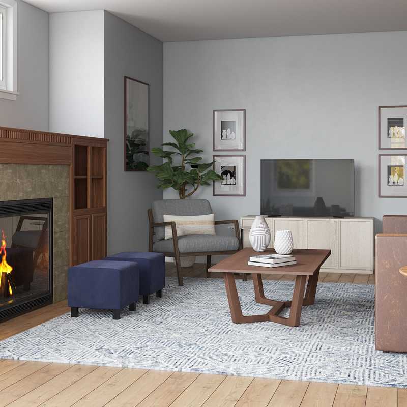 Modern, Scandinavian Living Room Design by Havenly Interior Designer Christine