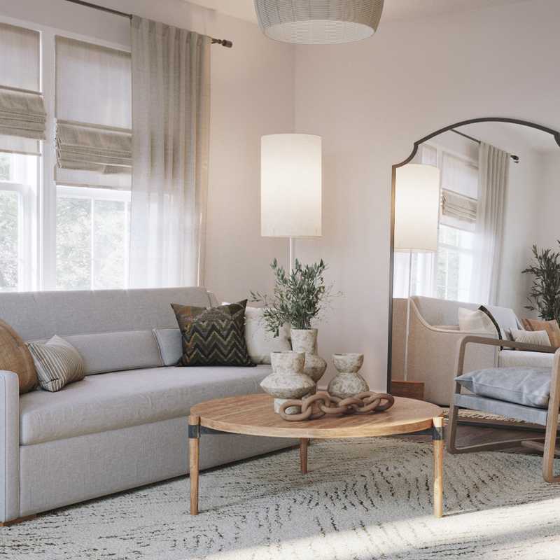 Traditional, Farmhouse, Transitional Living Room Design by Havenly Interior Designer Elle