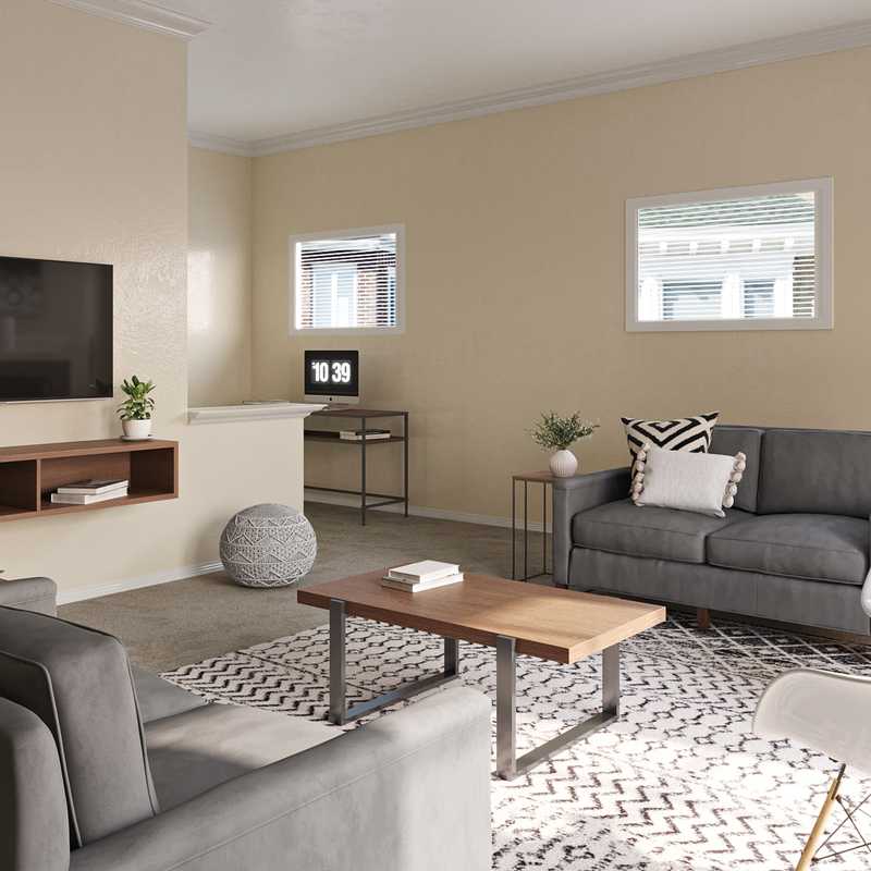 Bohemian, Midcentury Modern, Scandinavian Living Room Design by Havenly Interior Designer Maria