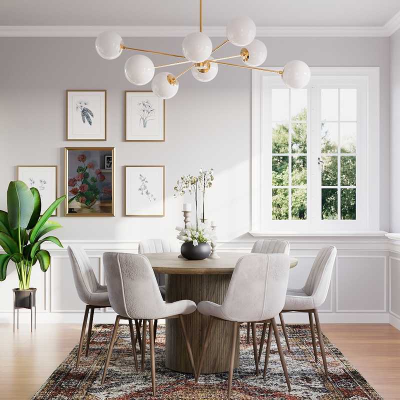 Classic, Farmhouse, Midcentury Modern Living Room Design by Havenly Interior Designer Safek