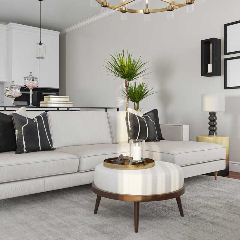 Contemporary, Modern, Classic, Glam Living Room Design by Havenly Interior Designer Julia